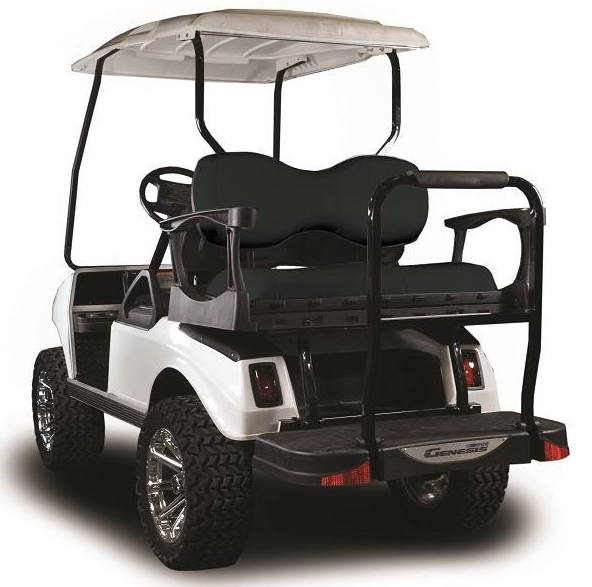 Club Car DS MadJax® Genesis 250 Rear Seat with Deluxe Black Seat Cushions (Years 2000-Up)