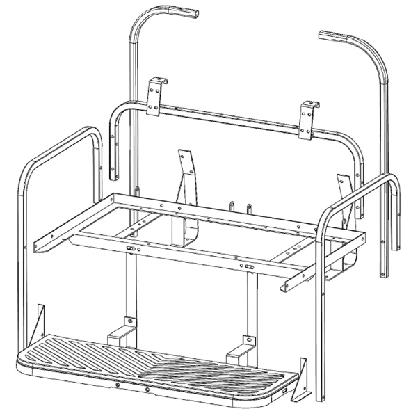 1994.5-Up EZGO TXT - GTW Mach3 Flip Seat Frame