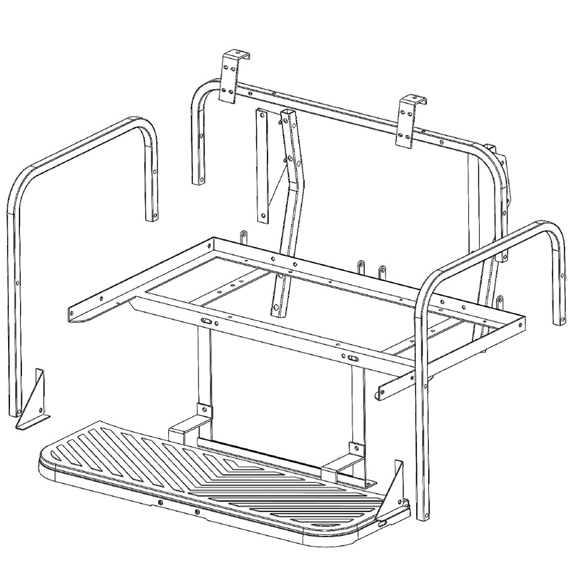2008-Up EZGO RXV - GTW Mach3 Flip Seat Frame