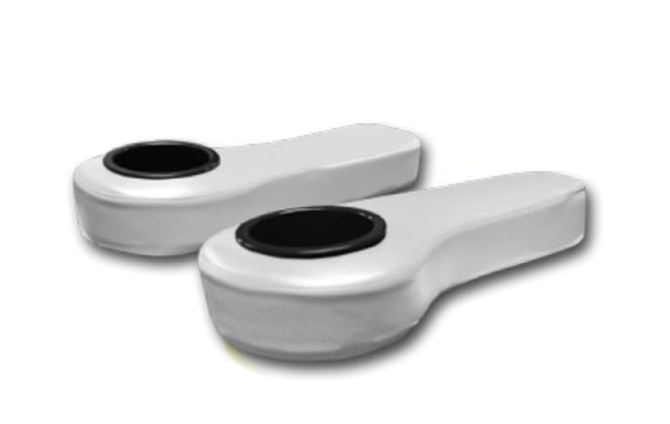 REAR ARM REST CUSHION SET W/CUP HOLDER-WHITE