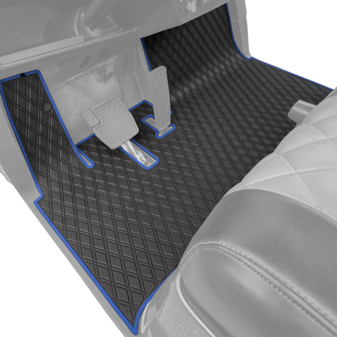 Xtreme Floor Mats for Yamaha UMAX Rally / Drive2 QuieTech EFI 2017-Up - Black/Blue