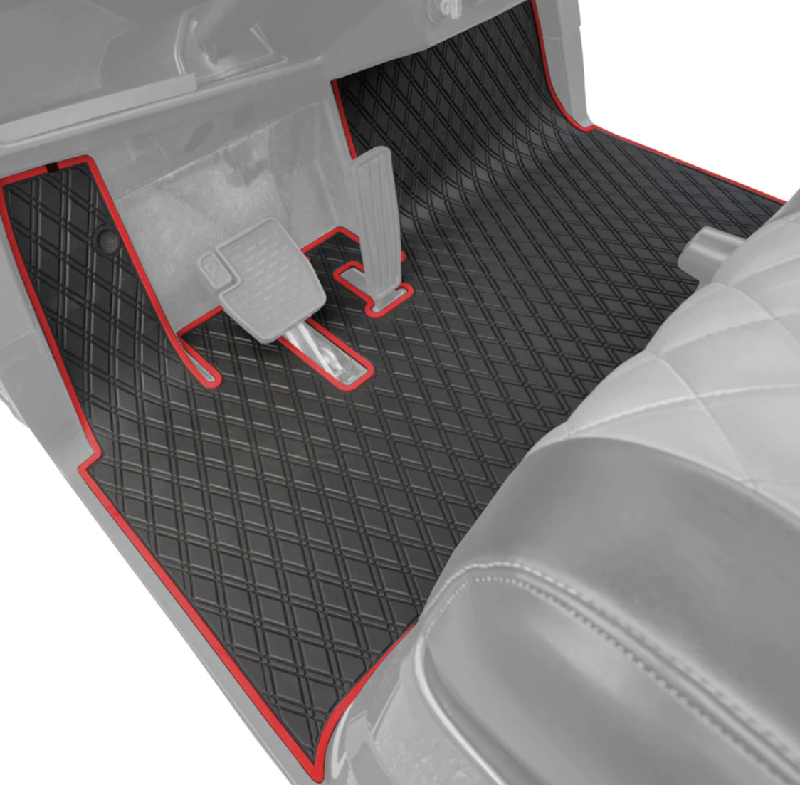Xtreme Floor Mats for Yamaha UMAX Rally / Drive2 QuieTech EFI 2017-Up - Black/Red