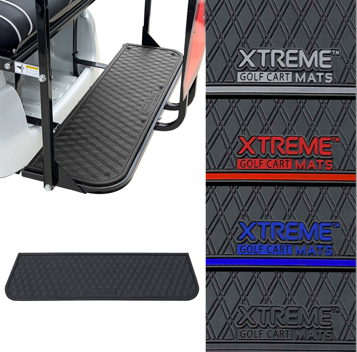 Xtreme Floor Mats for GTW Mach1 & Mach2 / MadJax Genesis 150 / RHOX Rear Seat Kits - Black/Blue