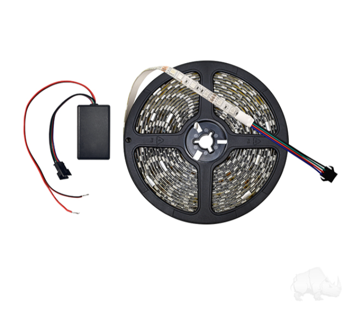 LED Light Strip, RGB 12 VDC, 20' Length w/ Bluetooth Controller