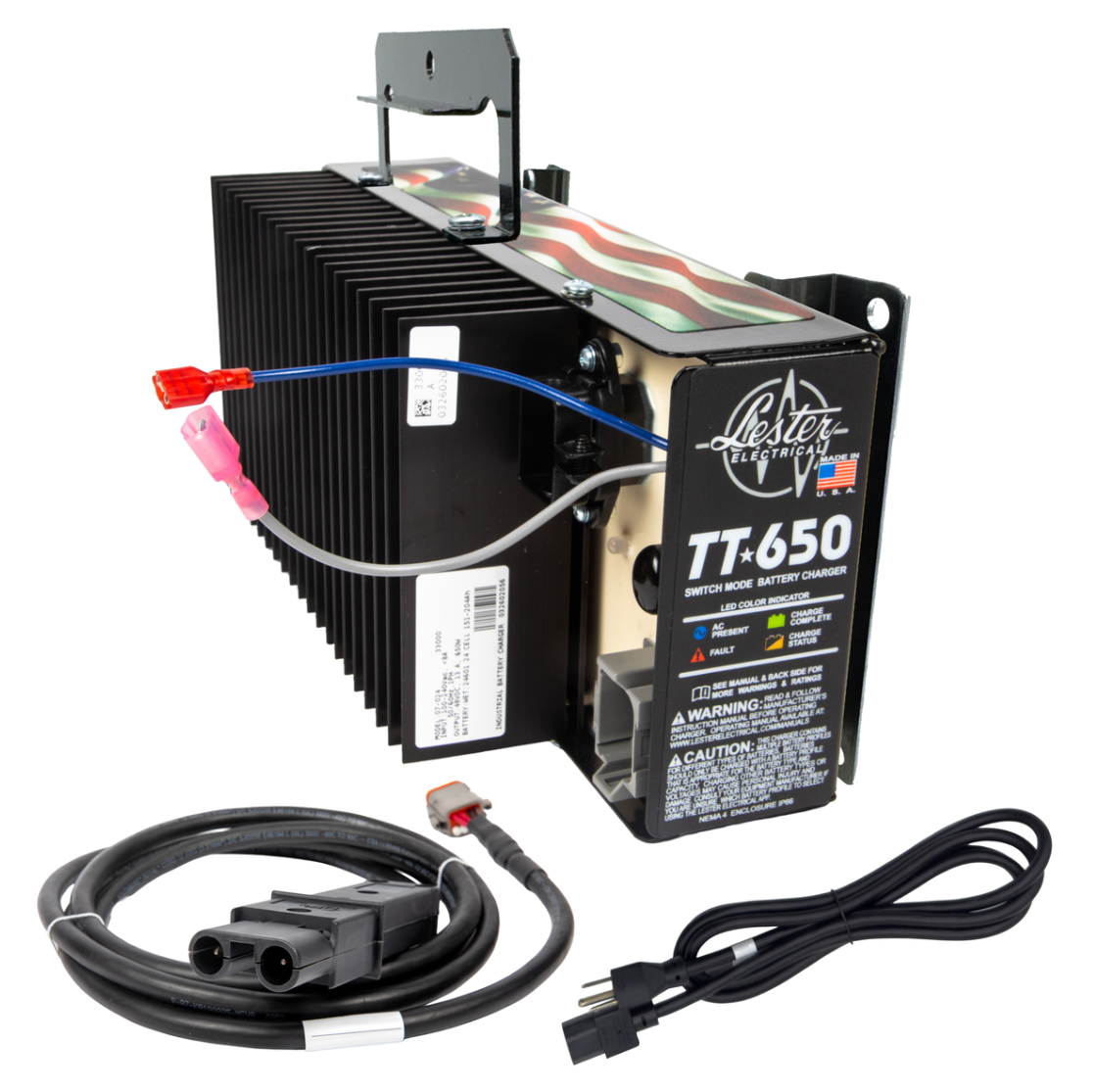 Lester TT-650W Battery Charger with DC 2-Pin Cord for Yamaha G19 & G22