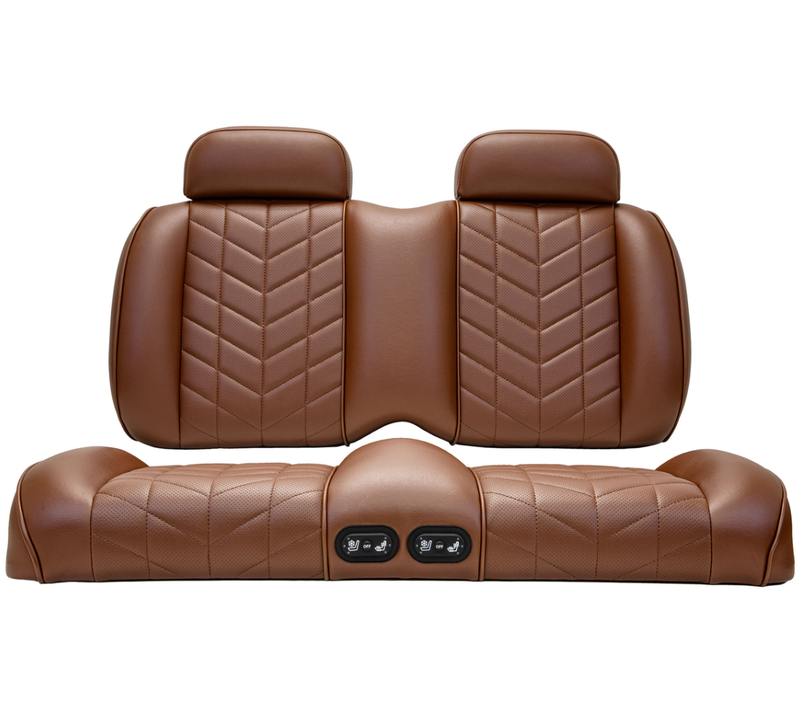 MadJax Aviator EZGO TXT/RXV & MadJax XSeries Coffee Front Seat Cushions with Thermaflex