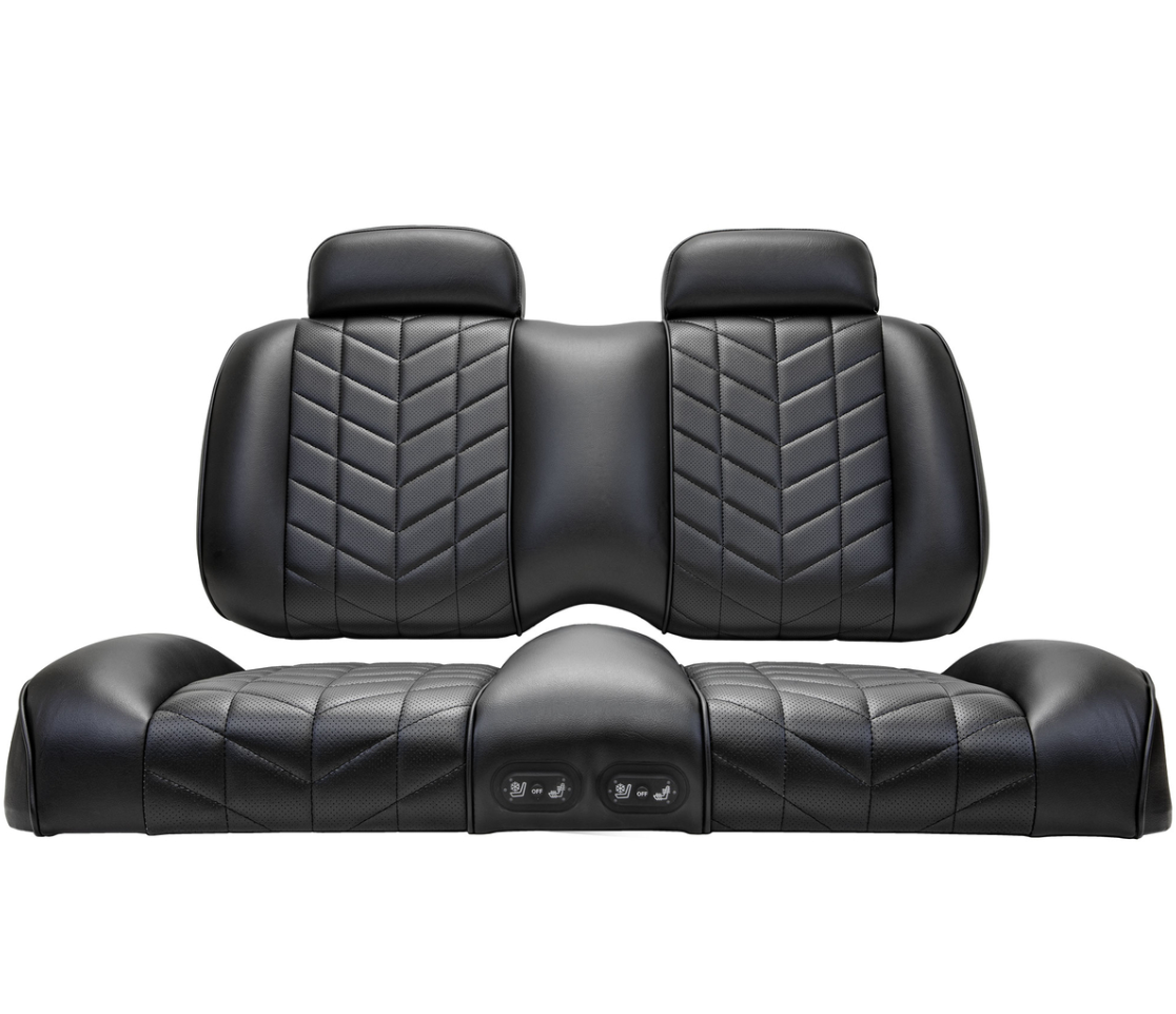 MadJax Aviator EZGO TXT/RXV & MadJax XSeries Black Front Seat Cushions with Thermaflex
