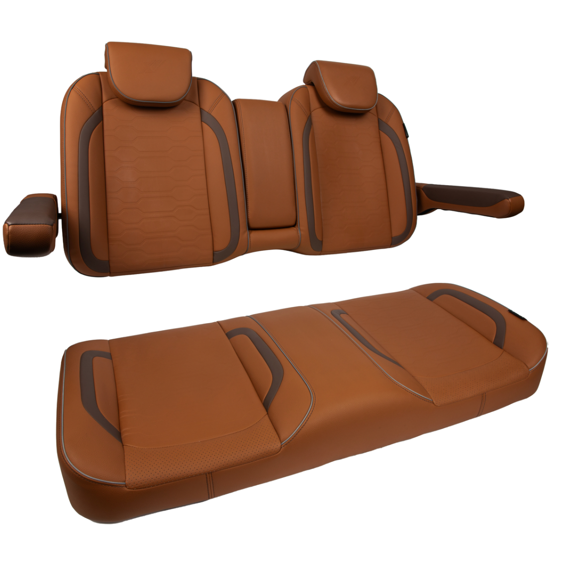 MadJax® EZGO RXV/L4/S4/Valor Caramel Commander Front Seat Cushions