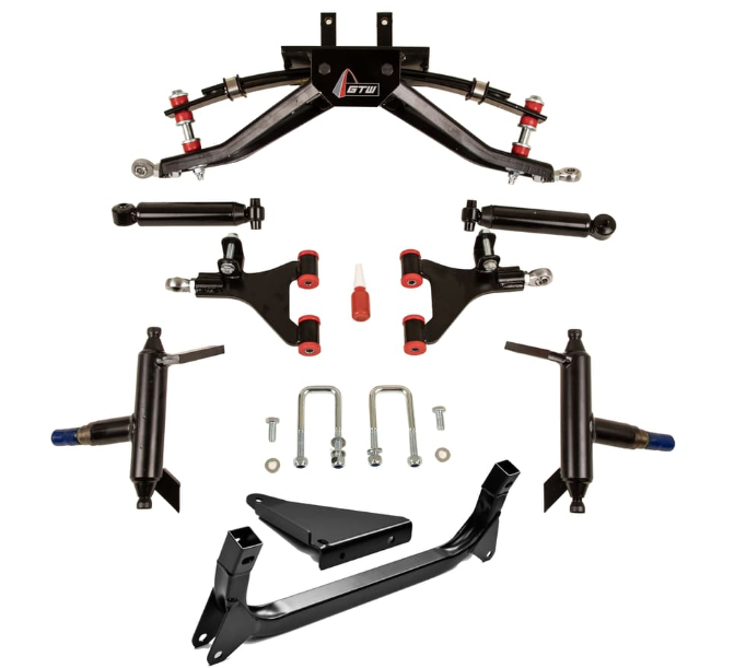 4” GTW Double A-Arm Lift Kit for Yamaha G29/Drive & Drive2 with Solid/Fixed Rear Axle