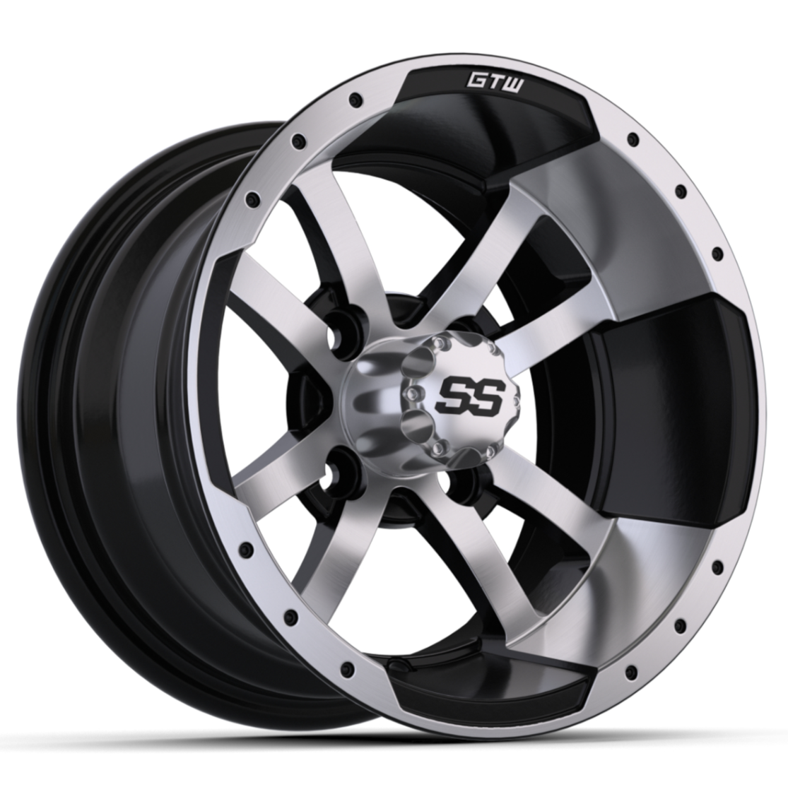 12″ GTW® Storm Trooper Black with Machined Accents Wheel