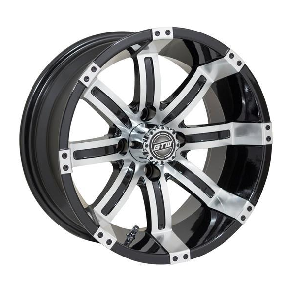 14″ GTW® Tempest Black with Machined Accents Wheel (3:4 Offset)