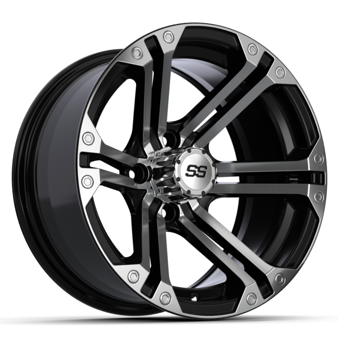 14″ GTW® Specter Black with Machined Accents Wheel