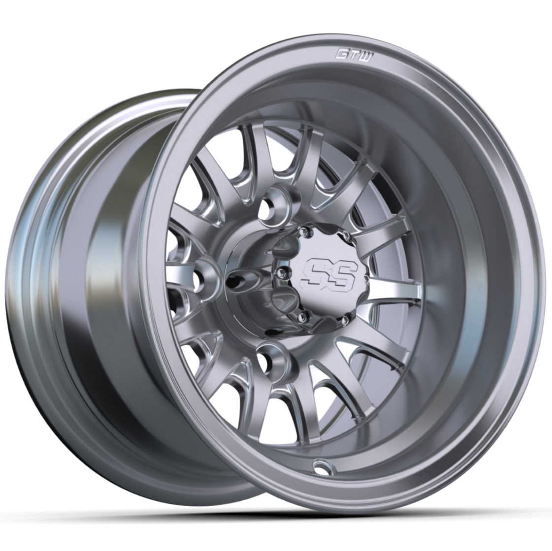 10″ GTW® Medusa Silver with Machined Accents Wheel