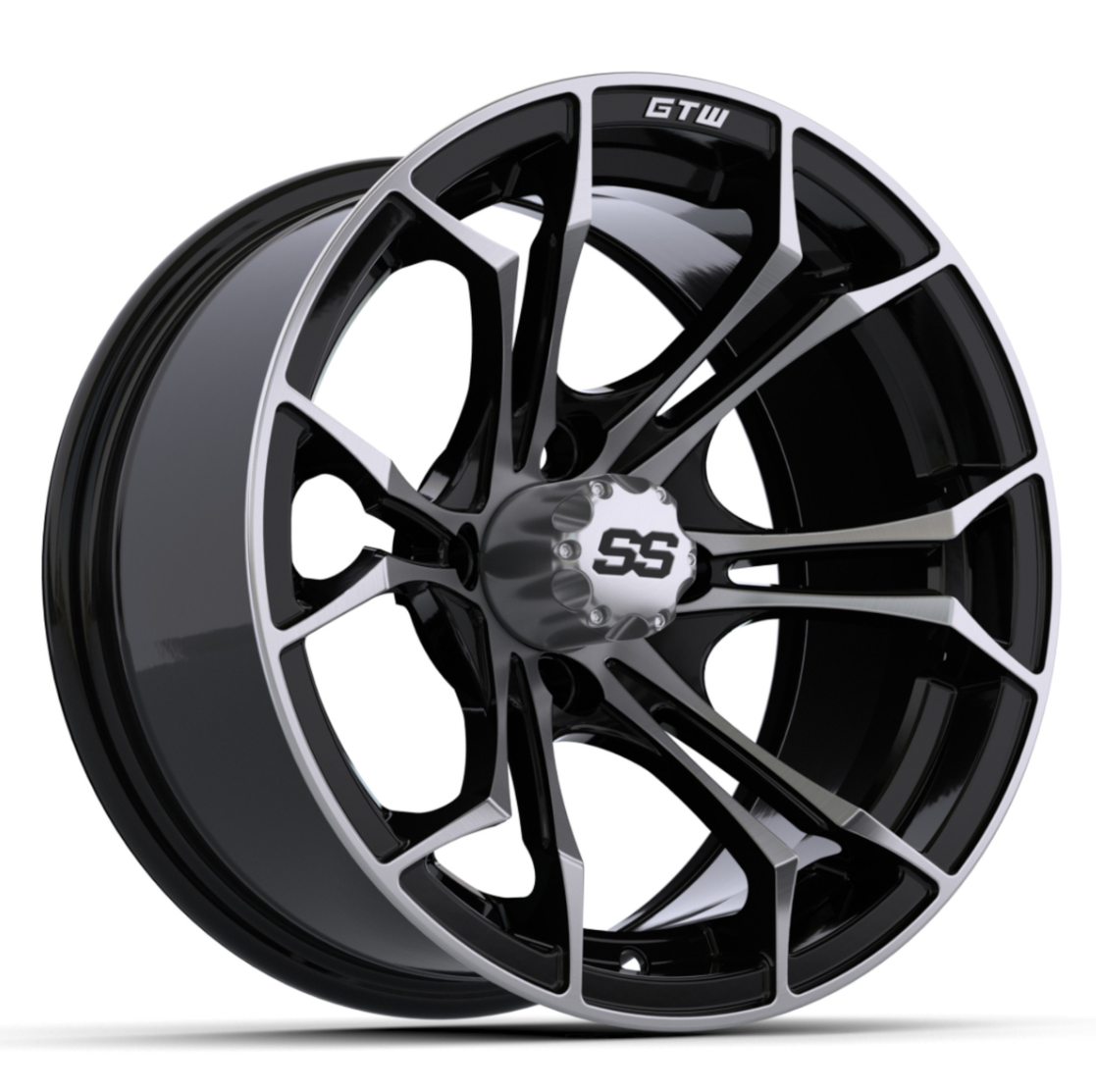 14″ GTW® Spyder Black with Machined Accents Wheel