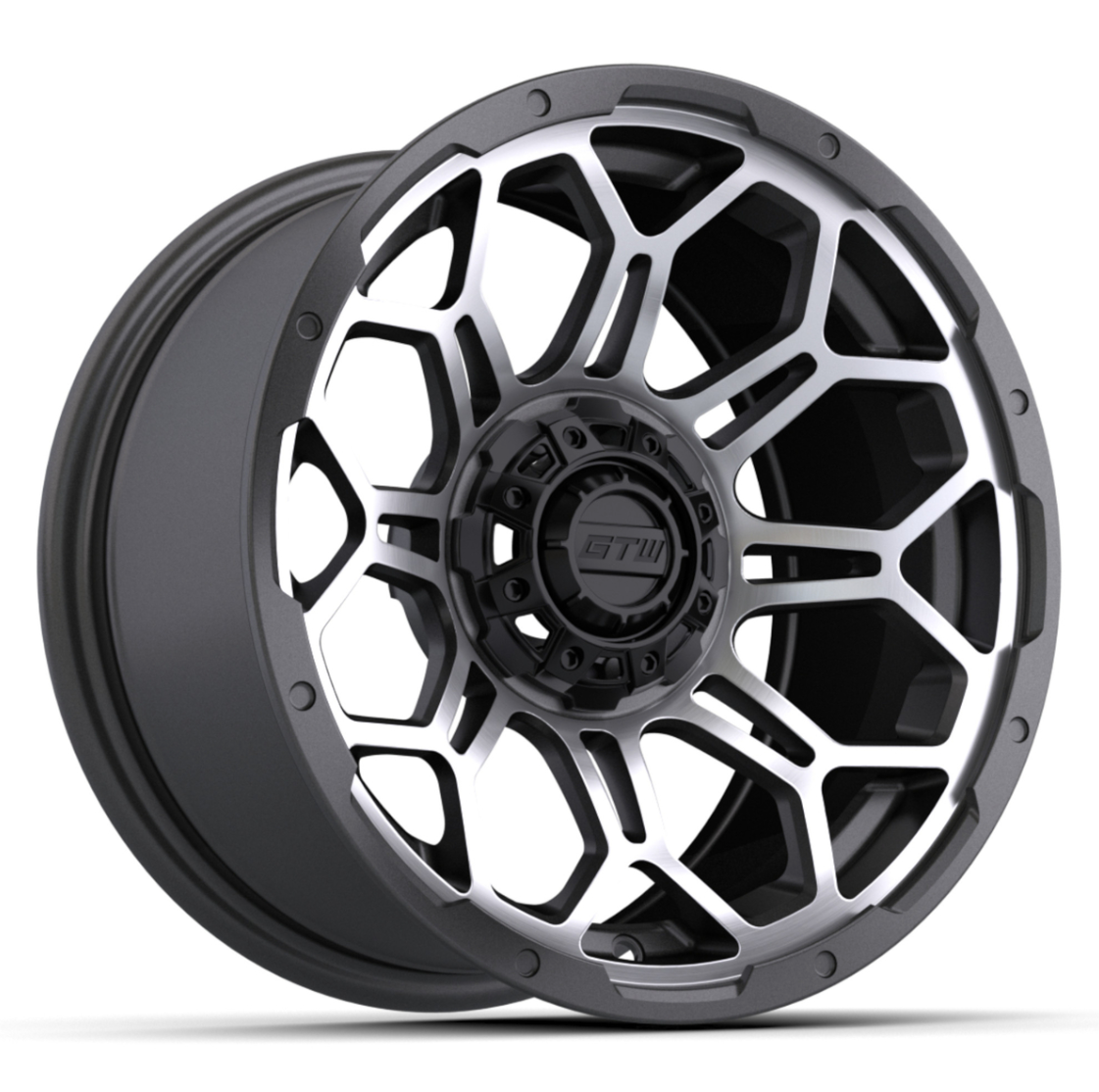 14″ GTW® Bravo Wheel (Matte Grey-Machined)