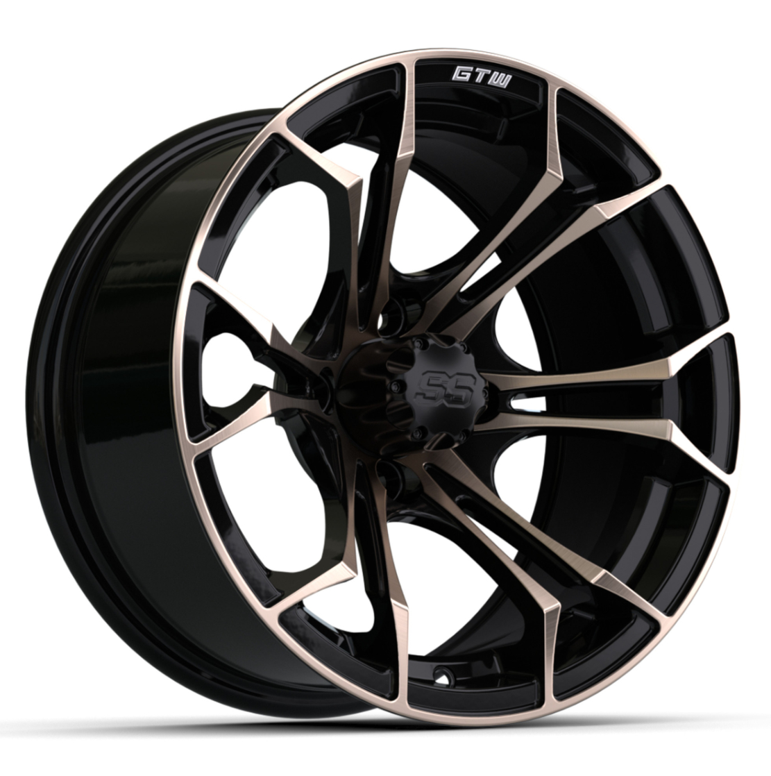 14″ GTW® Spyder Matte Black with Bronze Accents Wheel