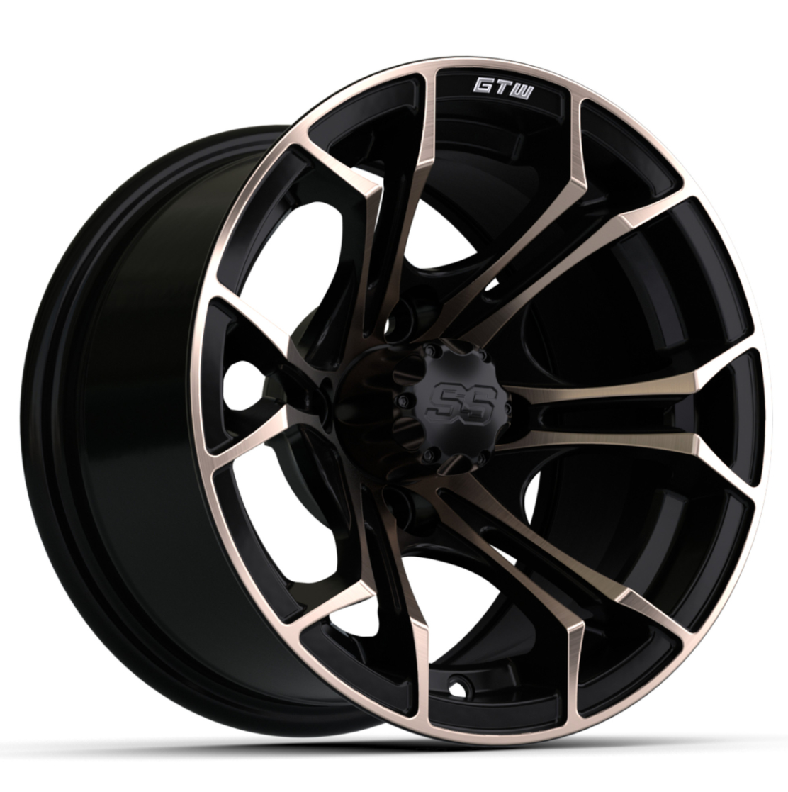 12″ GTW® Spyder Matte Black with Bronze Accents Wheel