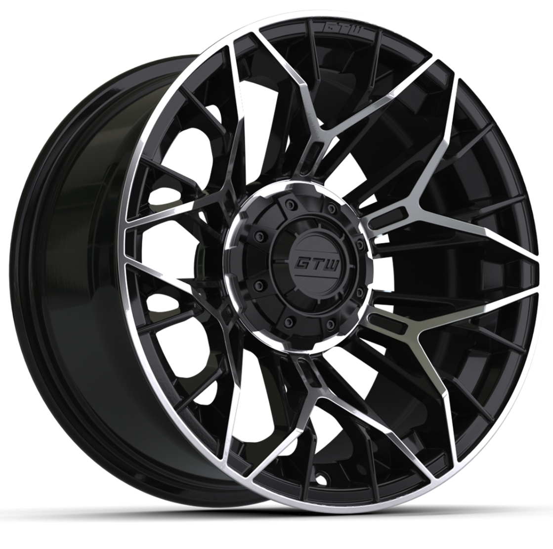 14″ GTW® Stellar Black with Machined Accents Wheel