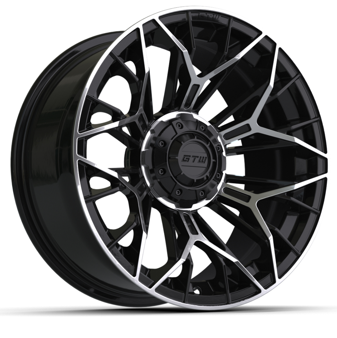 15″ GTW® Stellar Black with Machined Accents Wheel