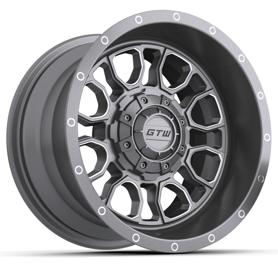 12” GTW Volt Gunmetal with Machined Accents Wheel