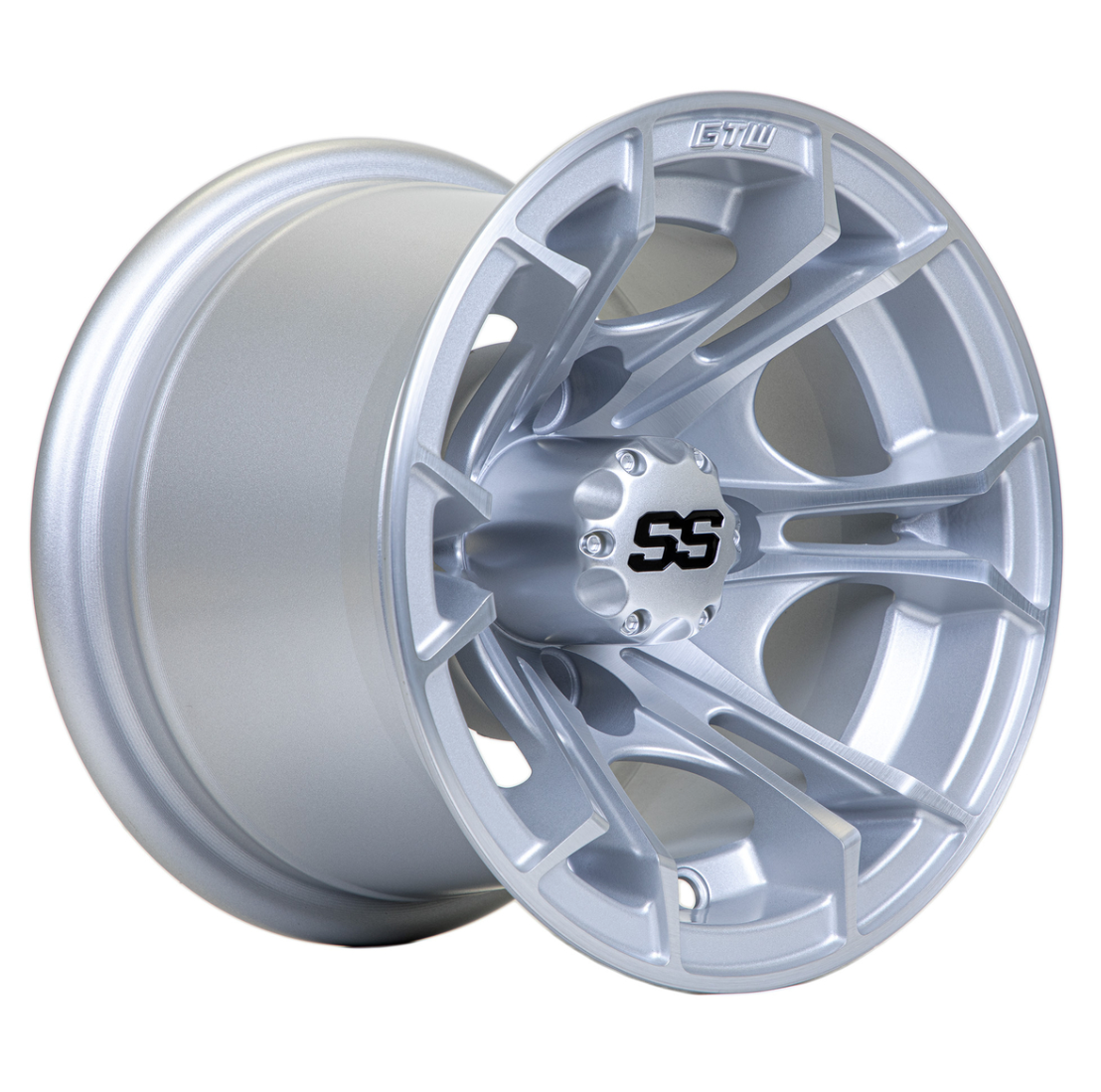 GTW Spyder Silver Brush 10 Inch Wheel