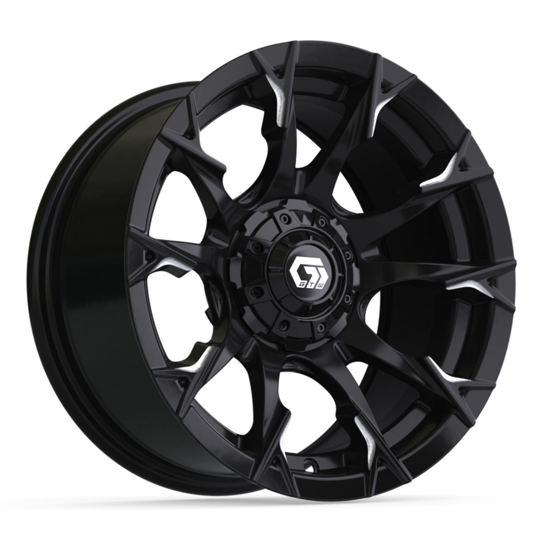 14″ GTW® Diablo Gloss Black with Machined Accents Wheel