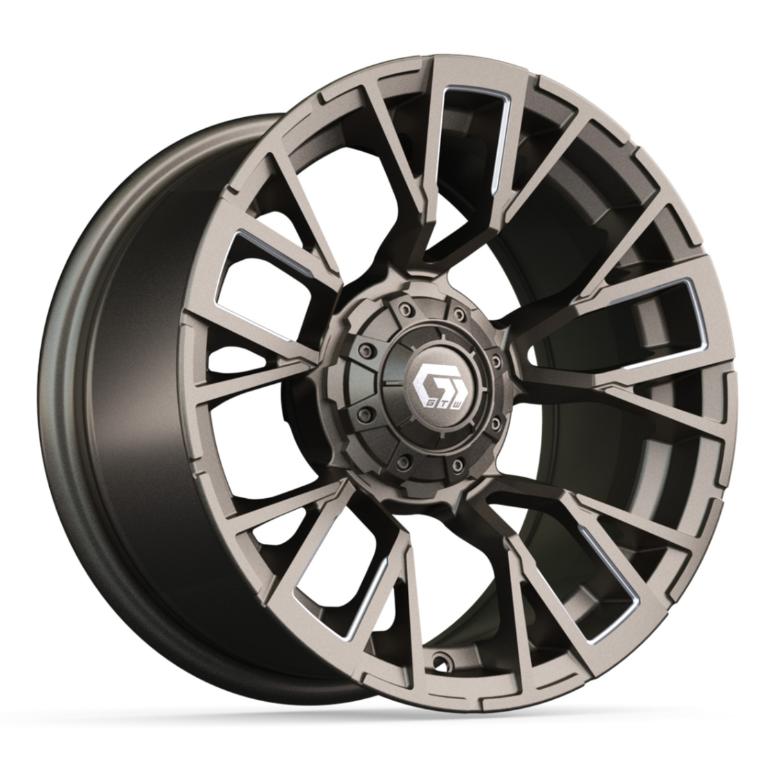14″ GTW® Vandal Satin Bronze with Machined Accents Wheel