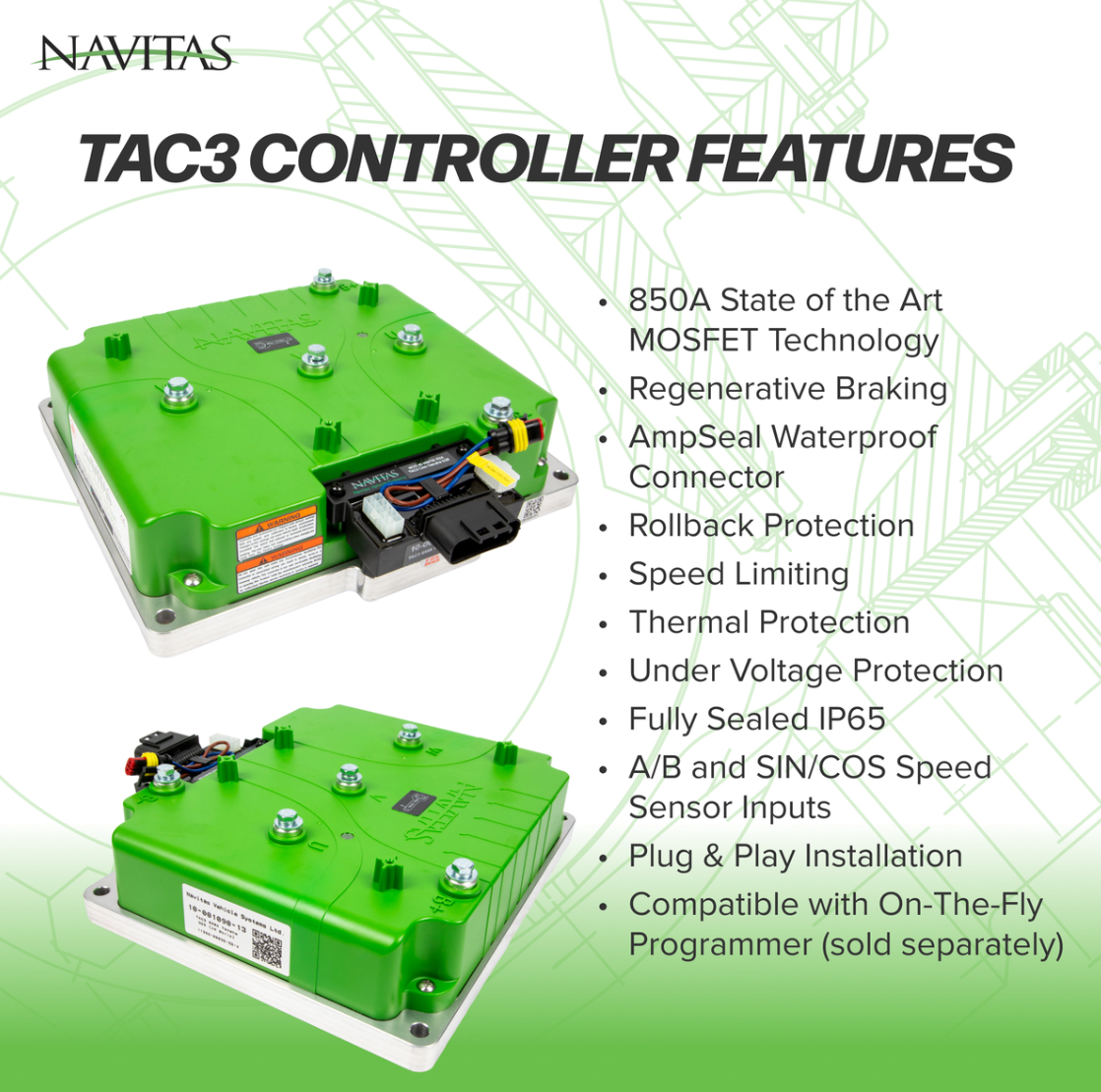 Navitas Yamaha G29/Drive 48V & 72V Models with JW Moric Controller TAC3 850A 19T AC Conversion Kit