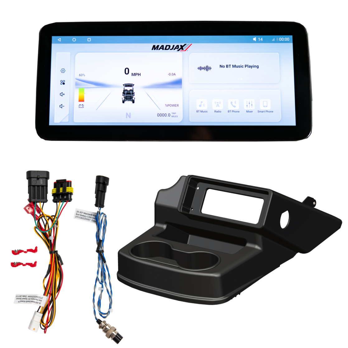 MadJax® Kinect™ Display Screen Kit for A/C motor EZGO RXV with Eco Battery Setup