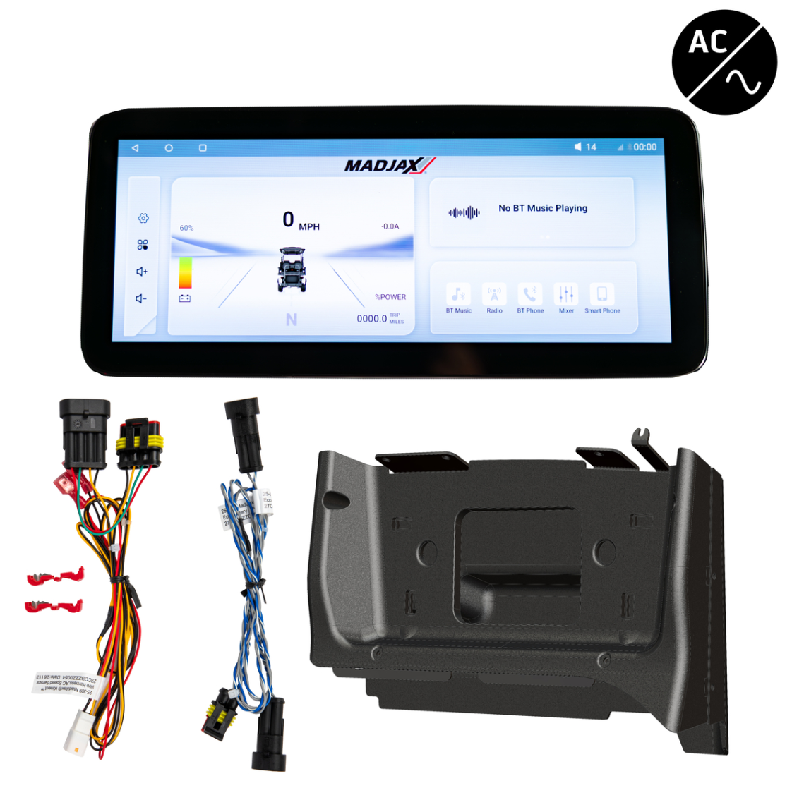 MadJax® Kinect™ Display Screen Kit for A/C motor Club Car Precedent/Tempo/Onward with Eco Battery Setup