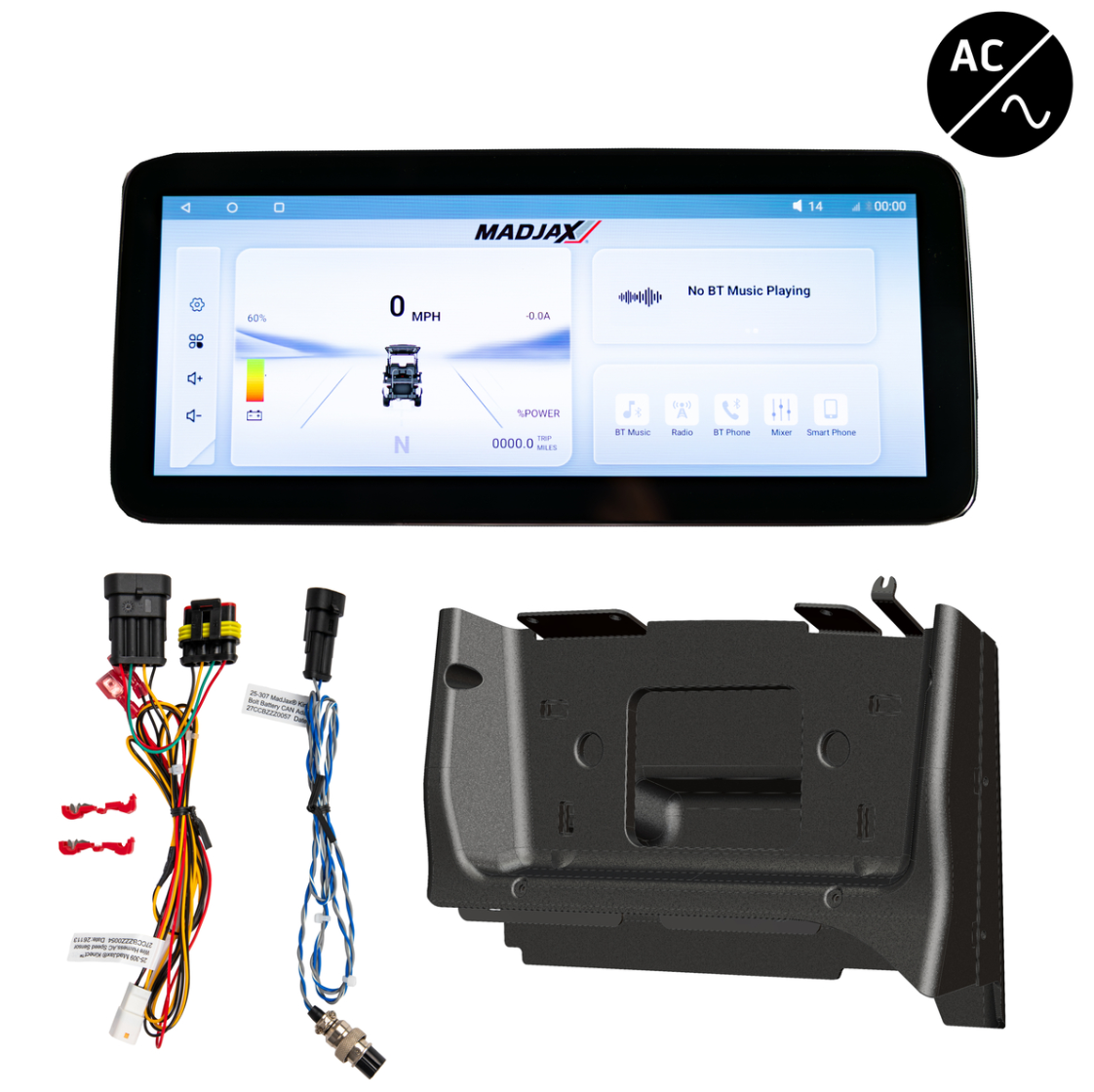 MadJax® Kinect™ Display Screen Kit for A/C motor Club Car Precedent/Tempo/Onward with Bolt Battery Setup