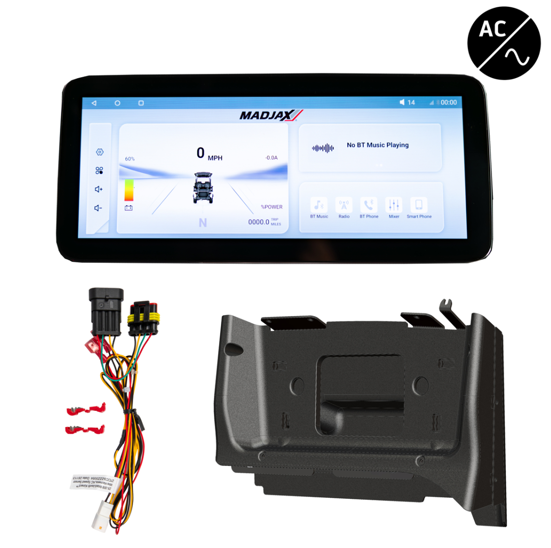 MadJax® Kinect™ Display Screen Kit for A/C motor Club Car Precedent/Tempo/Onward with Lead Acid Battery Setup