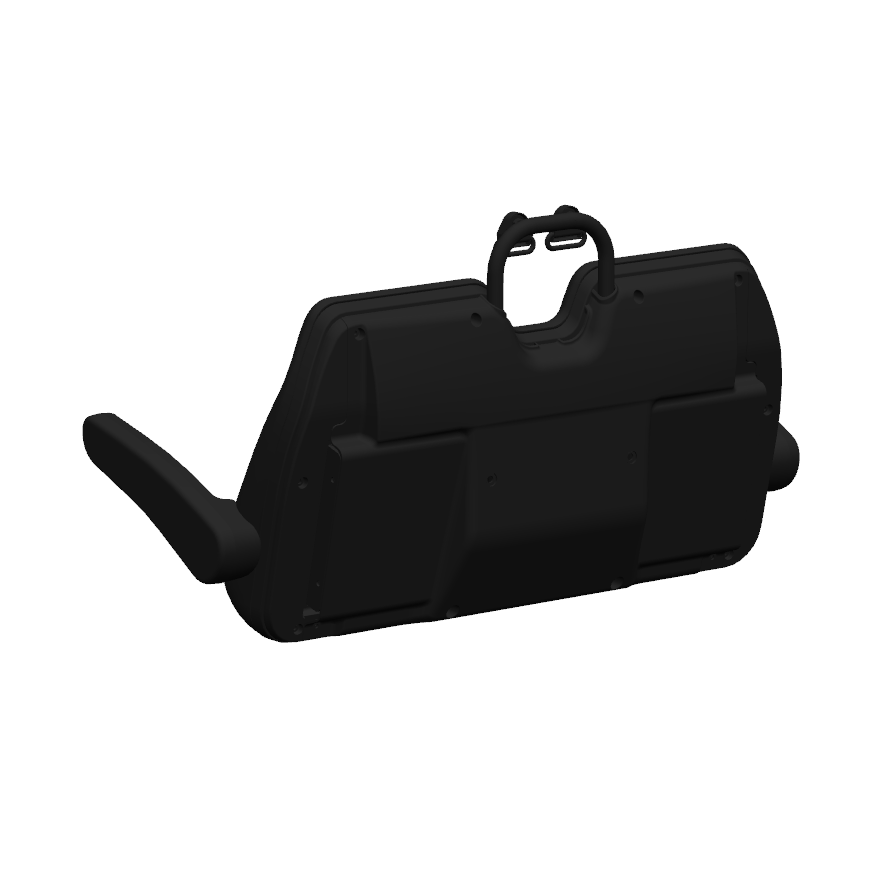 Evolution 3.01.0122 Rear Seat Back Assembly with Support Frame, Black
