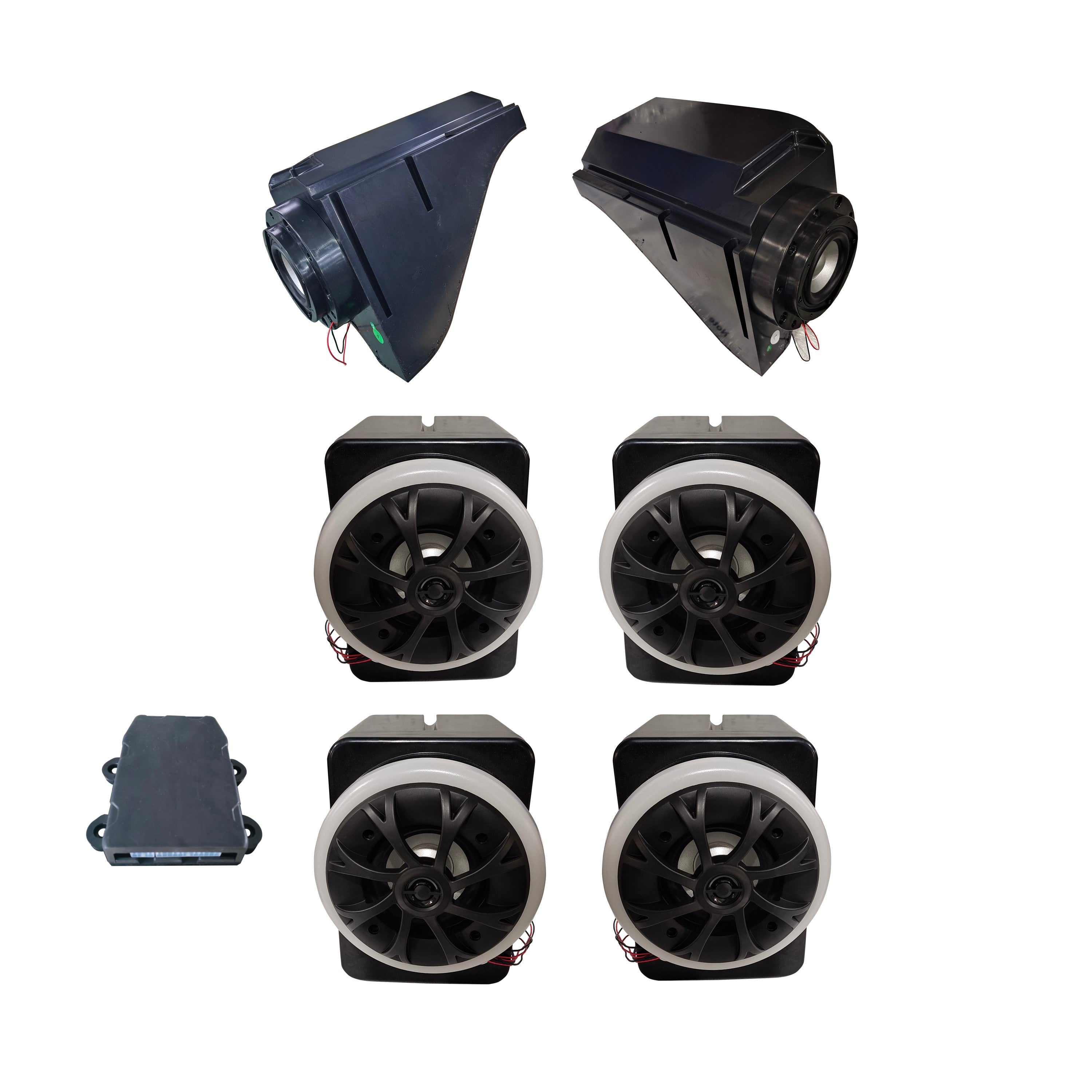 Evolution 3.07.0084 Stereo System with Lights Assembly for D5 Six Seaters, Speakers