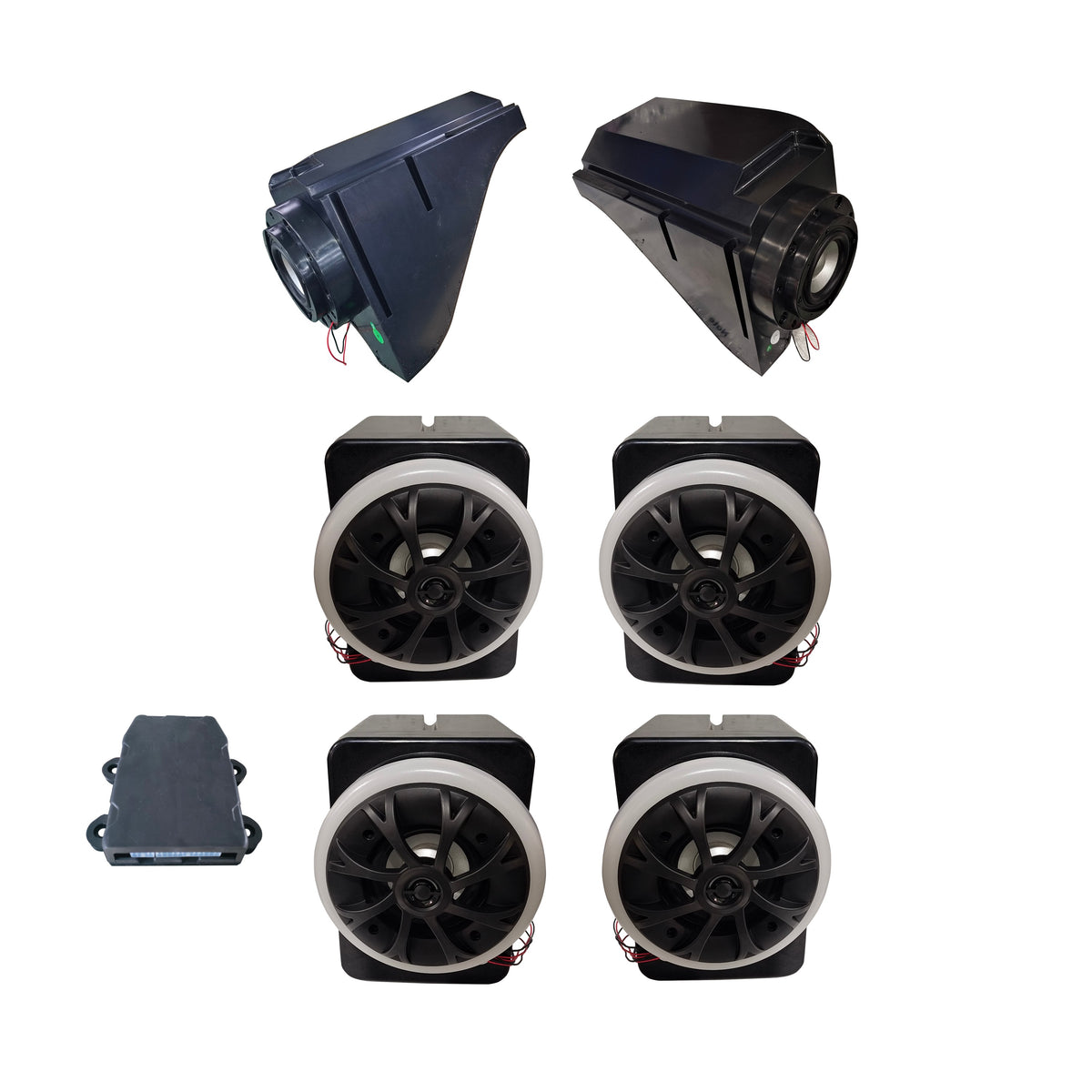 Evolution 3.07.0084 Stereo System with Lights Assembly for D5 Six Seaters, Speakers