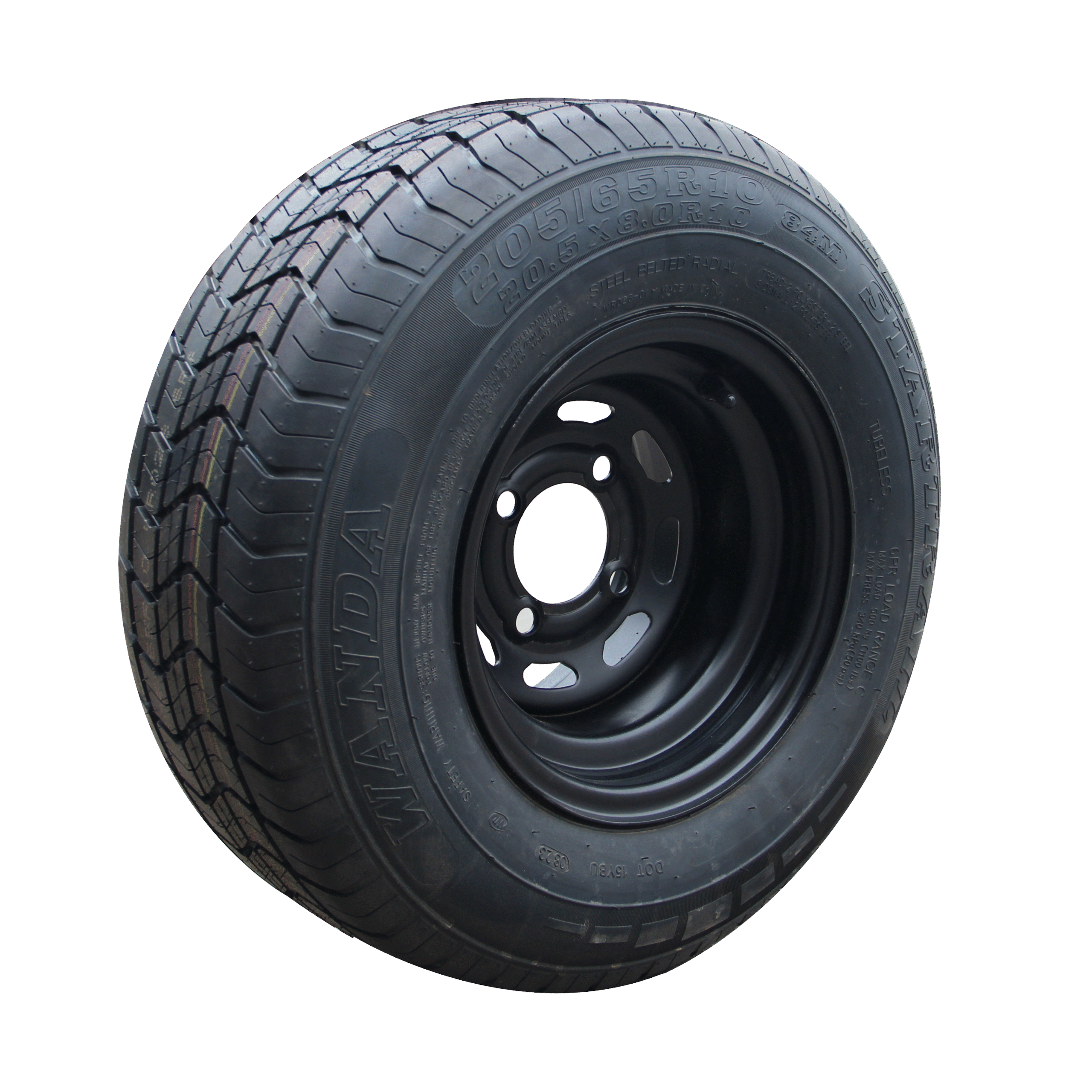 Evolution 3.11.0024-1 Tire Assembly with Iron Wheel Rim & 205/65R10 Tire