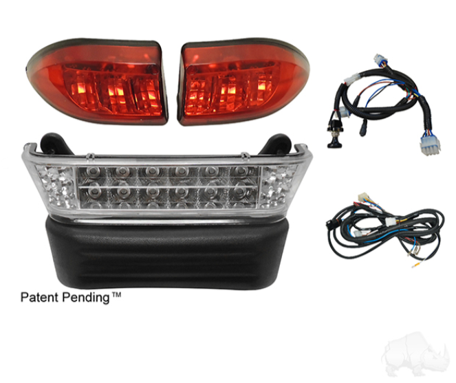 RHOX LED Light Bar Kit w/ Plug and Play Harness, Club Car Precedent, Electric 08.5+, 12-48v