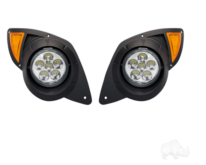 LED Factory Style Headlights with Bezels, Yamaha Drive 2007-2016