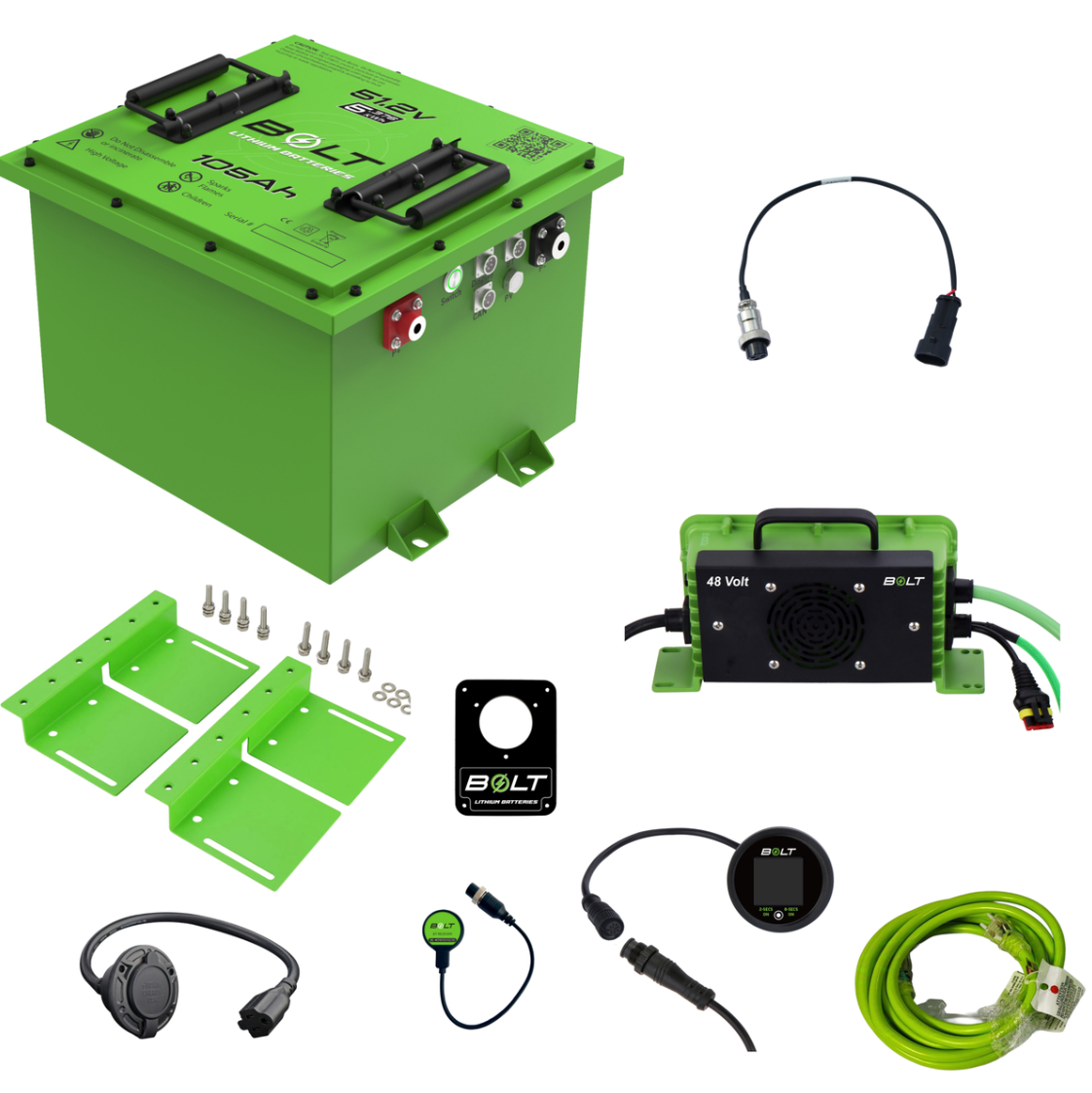 Bolt Energy MadJax X2, X4, X6 51V 105AH Square Standard Battery with CAN Adapter Kit