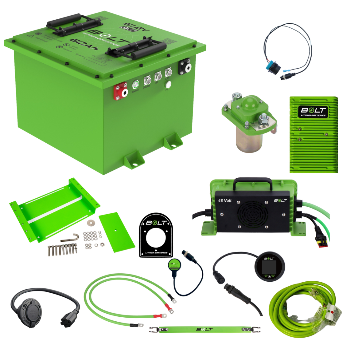 Bolt Energy Club Car Onward & Tempo 51V 60AH Professional Battery Vanguard CAN Adapter Kit
