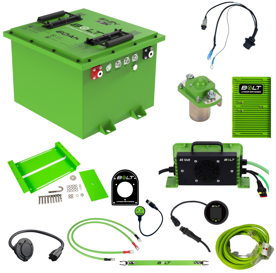 Bolt Energy Club Car Onward & Tempo 51V 60AH Professional Battery LG Chem CAN Adapter Kit