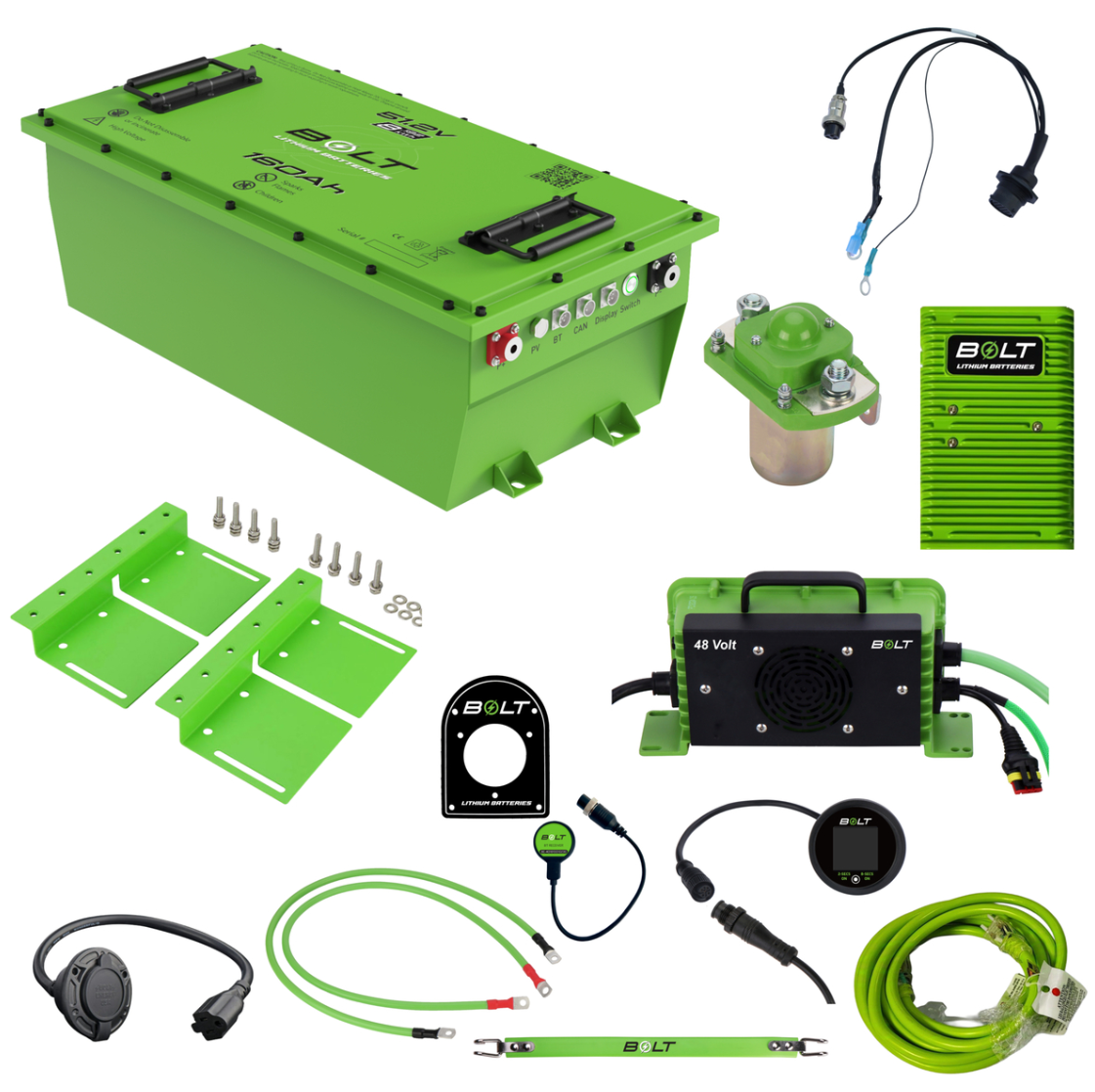 Bolt Energy Club Car Onward & Tempo 51V 160AH Professional Battery LG Chem CAN Adapter Kit