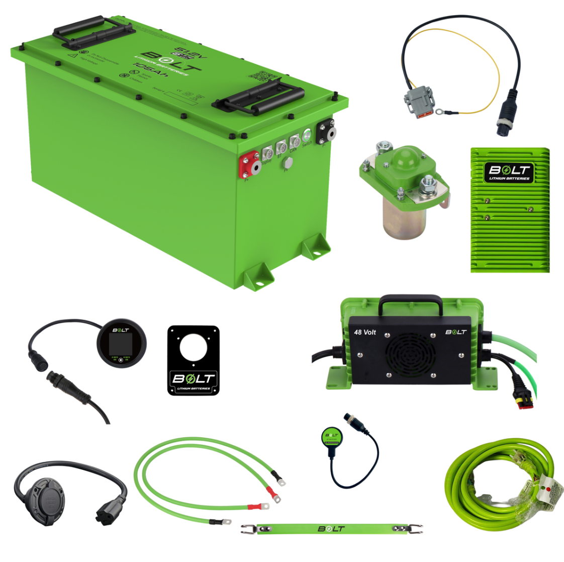 Bolt Energy EZGO TXT & RXV 51V 105AH Thin Professional Battery CAN Adapter Kit
