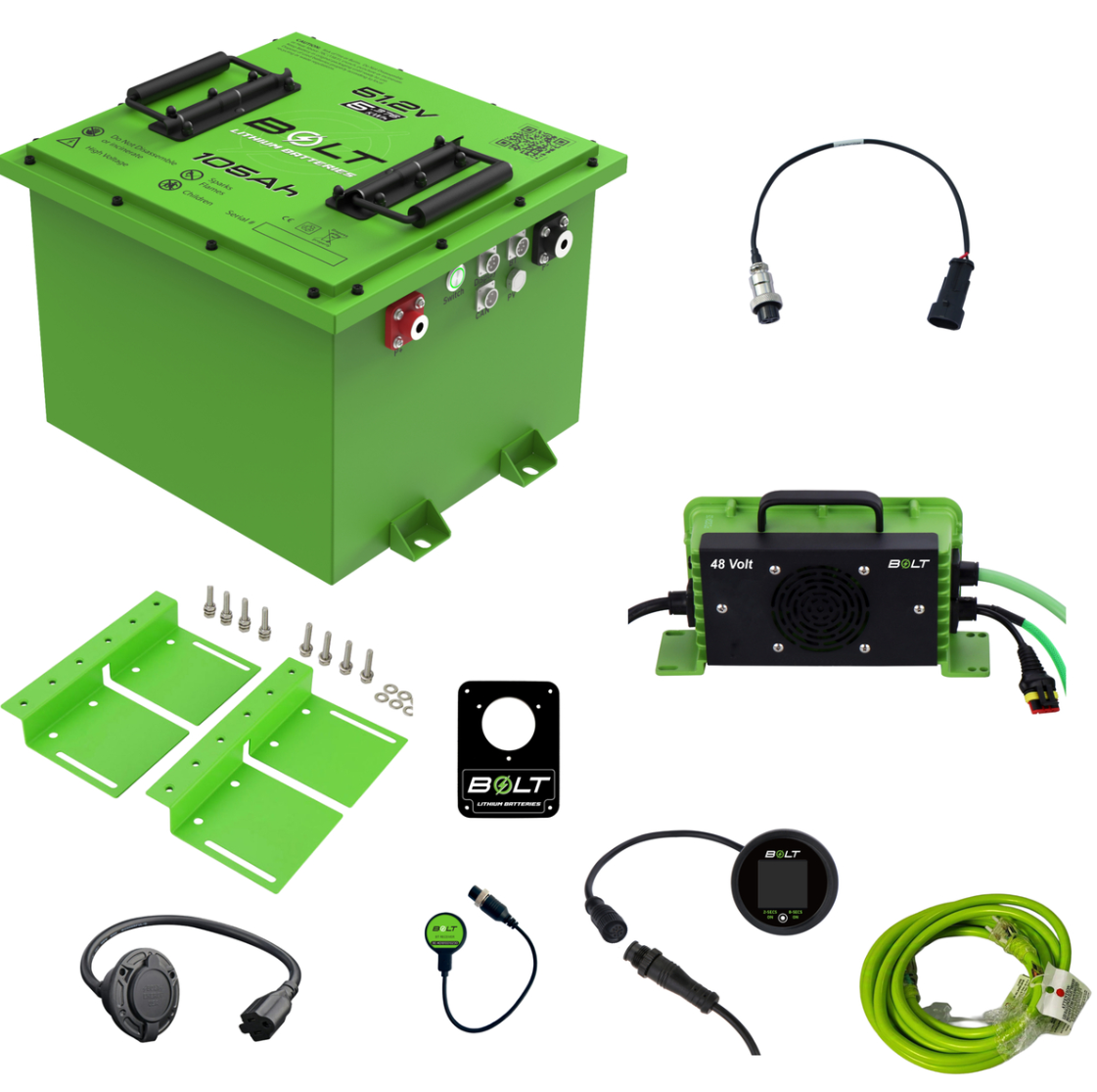 Bolt Energy 51V 105AH Square Standard Battery with CAN Adapter Kit for ICON (2022-Up)