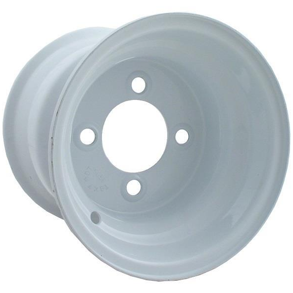 10x6 White Steel Wheel Centered
