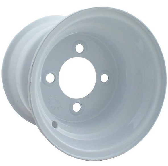 10x8 White Steel Wheel (3:5 Offset)