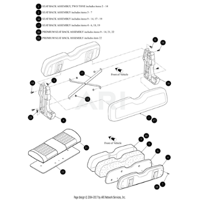 Seat Back Hip Base Assembly