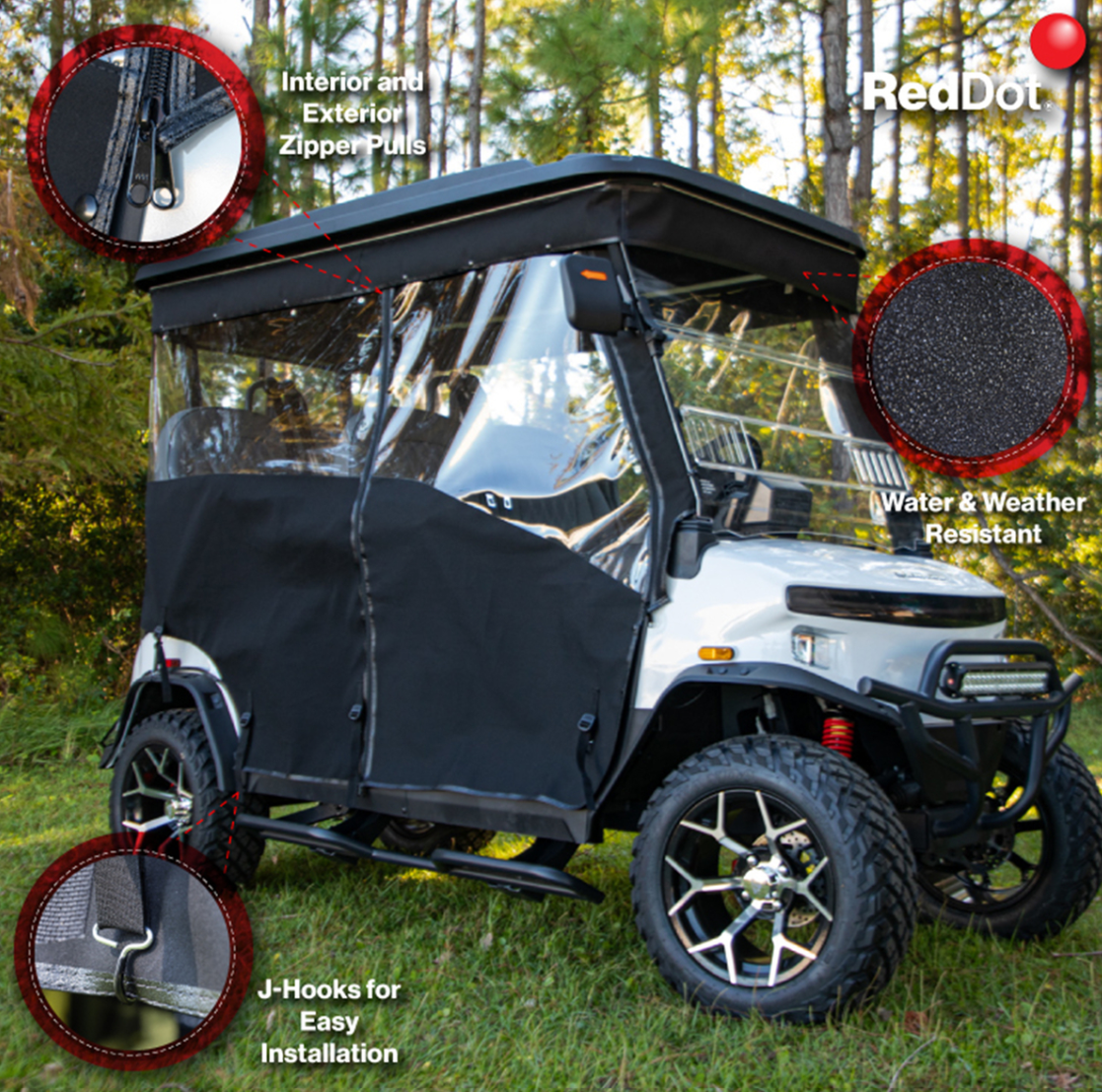 RedDot Denago Rover XL 4 Passenger Linen 3-Sided Track Style Enclosure & Valance