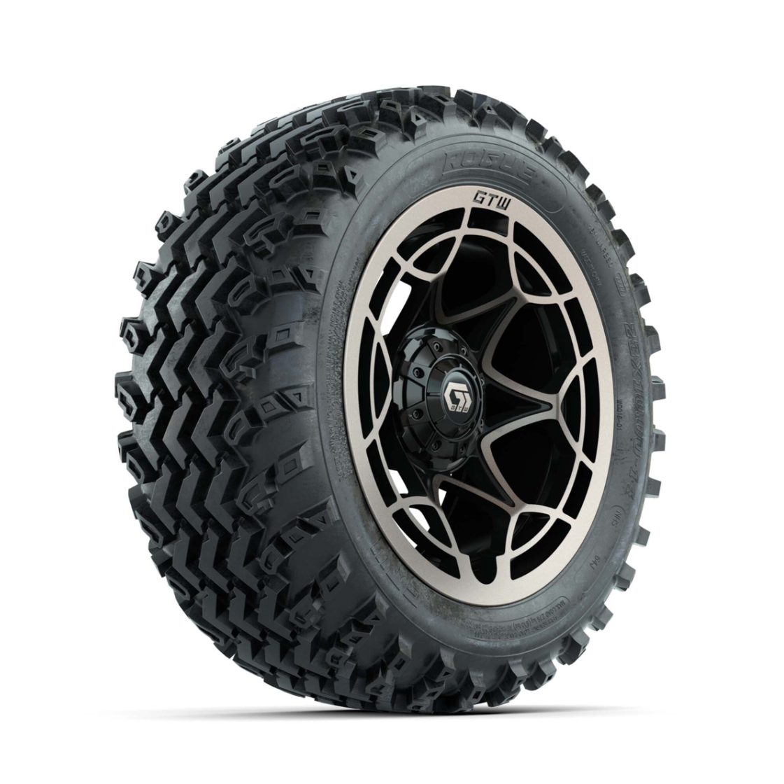 GTW® Nexus Black/Bronze 14 in Wheels with 23X10.00-14 Rogue All-Terrain Tires – Full Set