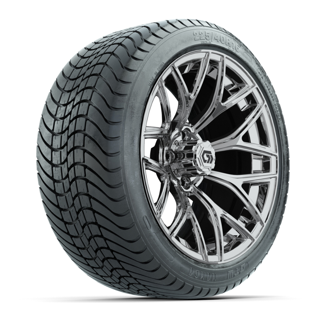GTW® Monaco Chrome 16 in Wheels with 225/40-R16 Mamba Street Tires - Full Set